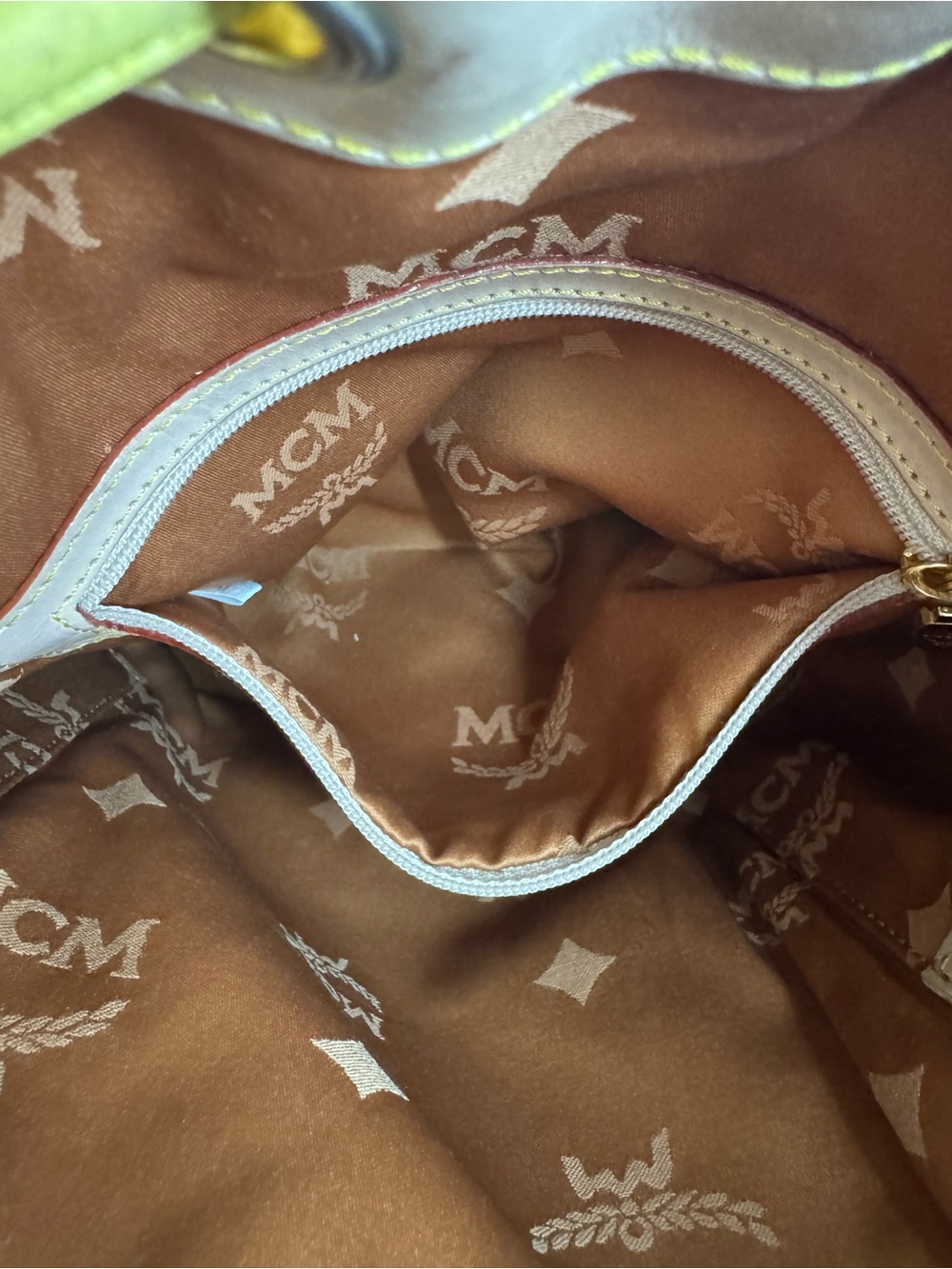 #325 MCM Heritage Visetos Monogram Drawstring Bucket Bag - Picture 14 of 14